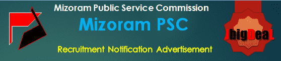 Mizoram PSC Recruitment 2018 Application Form